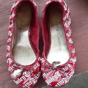 Red Juicy Couture Ballet Flats Size 5
